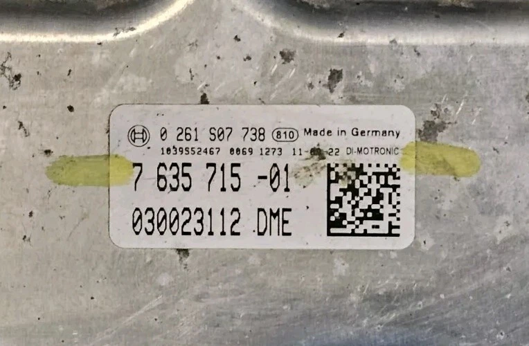 Unidad de módulo de control del motor BMW 528i 2012-2013 ECM ECU OEM 7635715 0261S07738 Foto 3 de 4