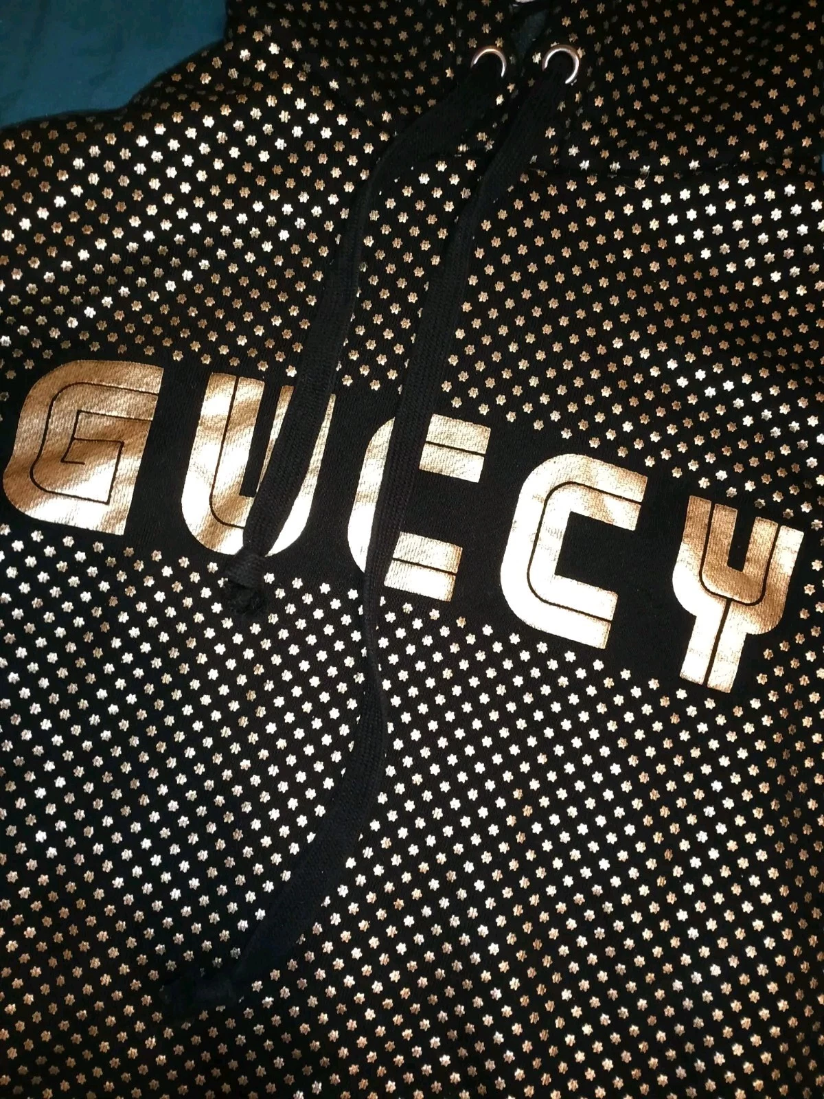 Gucci Felpa con Cappuccio Uomo Stampa Stella Oro PICCOLA