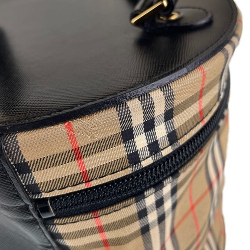 Bolso de mano Burberry tocador beige a cuadros Nova tela cuero 2639 - Imagen 13 de 23