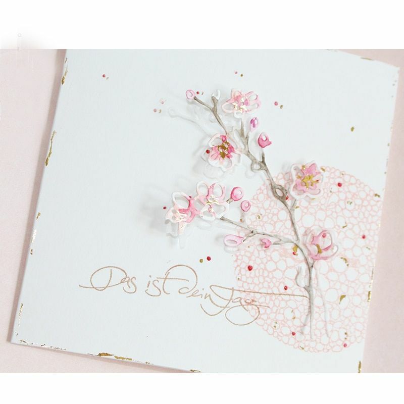 Cherry Blossom Cutting Dies Blooming Cherries Branch Petals Die Cuts Card Craft eBay