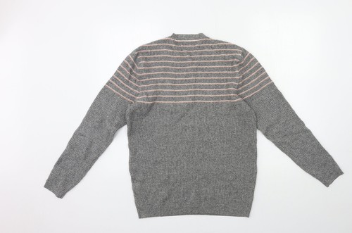 ASOS Suéter Jumper Gris Cuello Redondo A Rayas Acrílico Talla S - Imagen 2 de 12