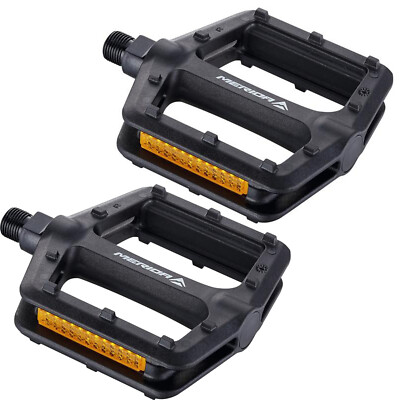 MERIDA BMX Freeride MTB Pedale Pedal Plattform LOW Nylon schwarz mit Reflektoren