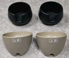 98-03 Land Rover Discovery II Front Console Cup Holder Set (2) Brown OEM