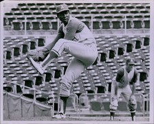 LG838 1969 Original Russ Reed Photo JOHN BLUE MOON ODOM Oakland A's Baseball