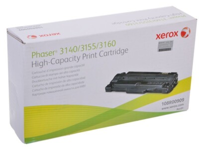 Genuine Xerox 108R00909 Black Toner High Cap Cartridge Phaser 3140 3155 3160