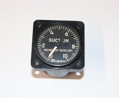 Great 2 1/4'' Piper Suction Gauge, US Gauge, PN AW1821AF03, Love the Face!