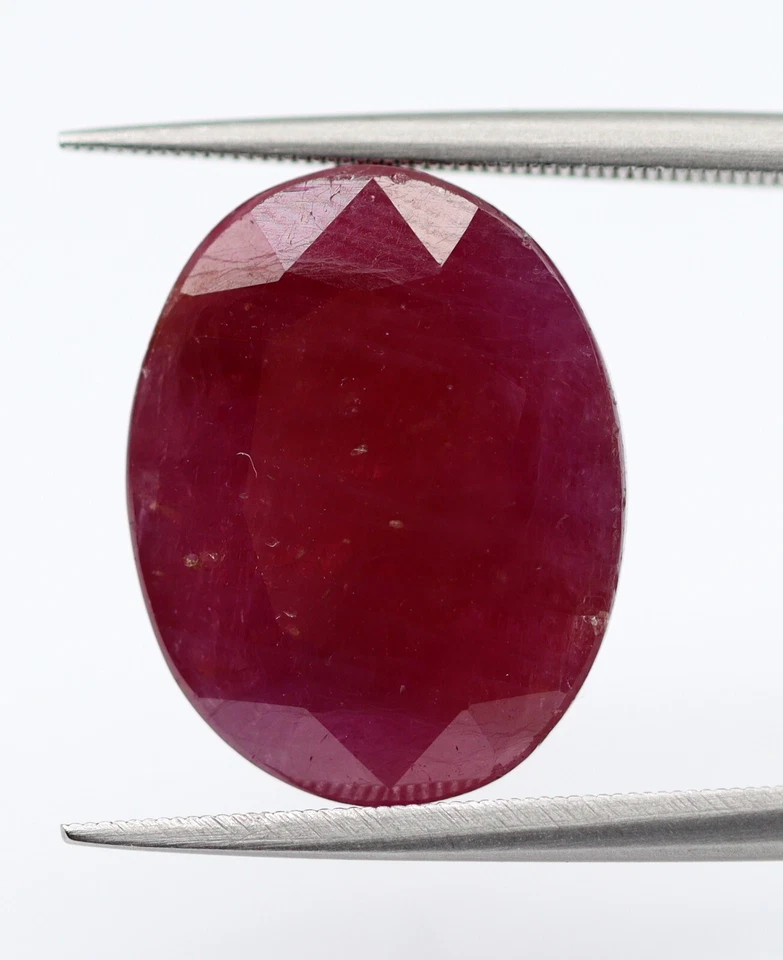 Natural Red Ruby 14.38 Ct Certified Loose Oval Cut Gemstone Africa 15x11 mm Size - Image 3 of 4