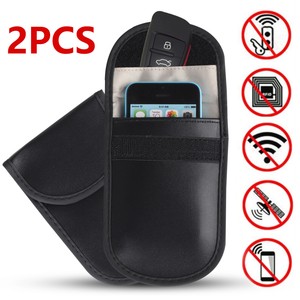 2 x Car Key Signal Blocker Case Faraday Cage Fob Pouch Keyless RFID Blocking Bag
