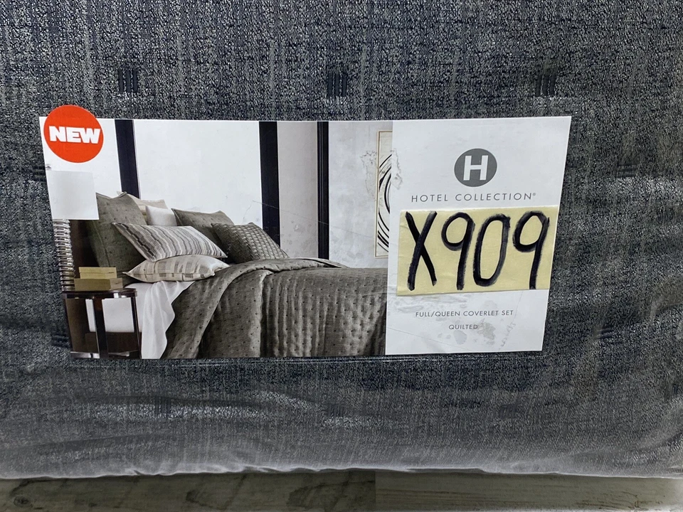 Hotel Collection пряжа краситель полный / королева покрывало комплект 3шт уголь новый - Изображение 3 из 4