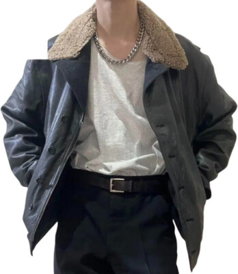 Vintage Sonia Rykiel Leather Riders Jacket 90S Old Men's Vintage Sonia Rykiel Leather Riders Jacket 90S Old Men's