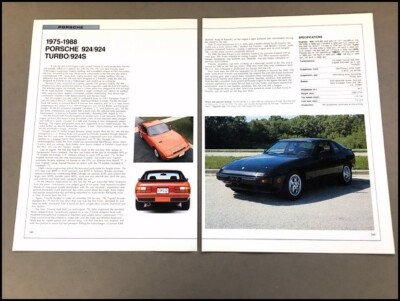 Porsche 924 Car Review Print Article with Specs 924S Turbo 1977 1978 1988 P348