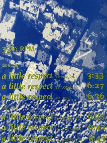 ERASURE - A LITTLE RESPECT 1988 US Promo 12” VINYL/EP SHEFFIELD LAB NM/M PLAY - Picture 6 of 12