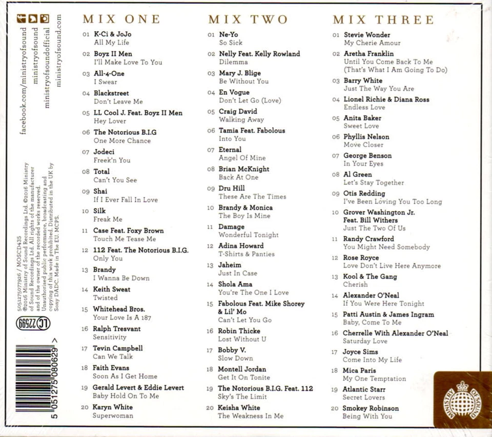 Ministry Of Sound - Throwback Slowjamz (3 CD-Set Digipak MOSCD435) Neu/OVP 2016 - Bild 2 von 2