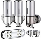 Stainless Steel Wall Mount Liquid Lotion Soap Dispenser Rust Resistant Bathroom