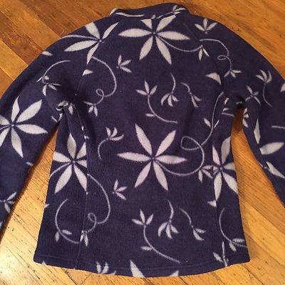 Rare Vtg Patagonia Pullover Fleece Floral Flower Print 1/2 Zip