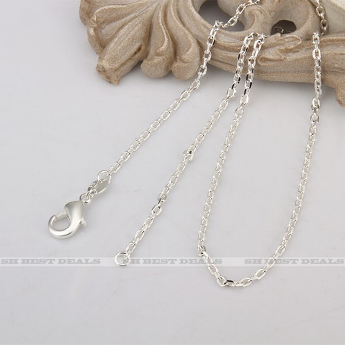 925 Sterling Silver Plated 2MM Necklace Chains Men Women 16",18",20",22",24" - Picture 17 of 48