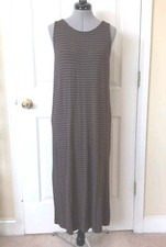LUCKY BRAND Womens Midi Viscose Blend Jersey Striped Dress Casual Resort SummerM