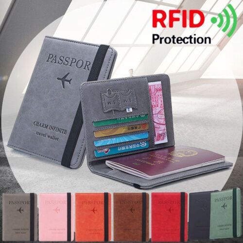 Credit Card Holder Passport Bag Travel Cover Case RFID Wallet Passport Holder - Picture 1 of 20