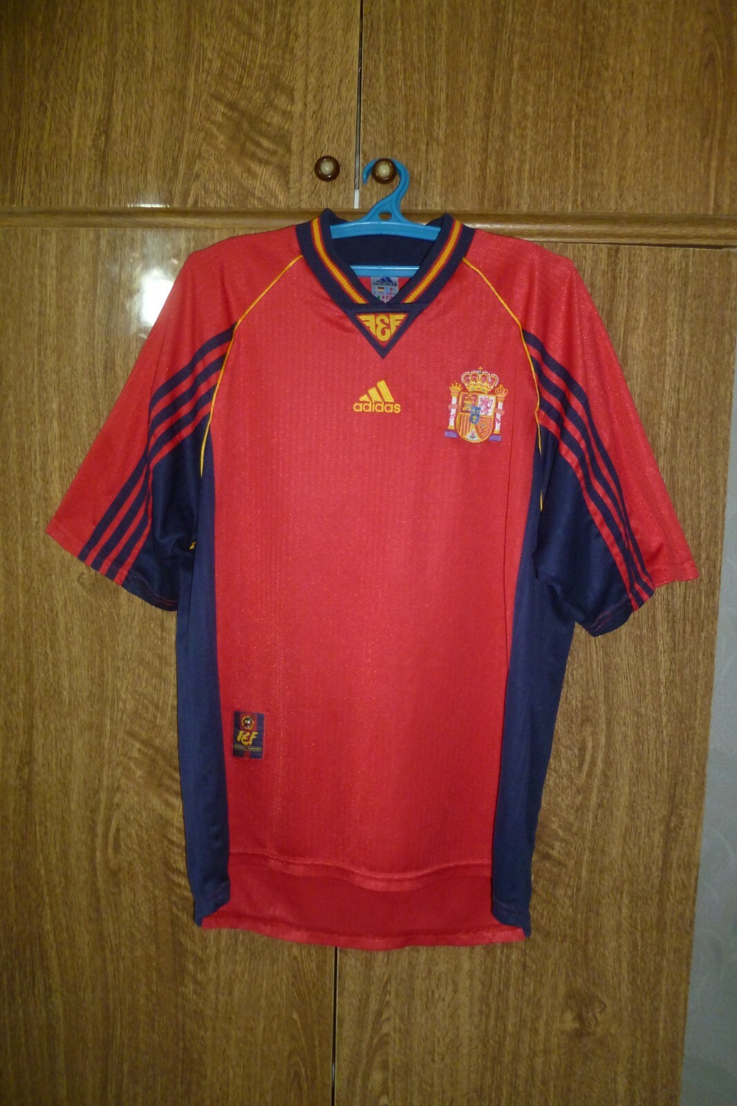 Spain Adidas Vintage Football Shirt Home 1998/1999 Red Soccer Jersey Men Size XL