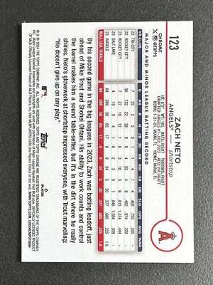 2024 Topps Chrome Sepia Refractor # 123 Zach Neto- Los Angeles