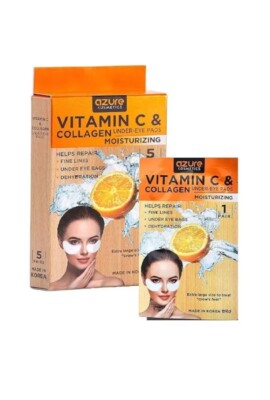 Azure Vitamin C & Collagen Moisturizing Under Eye Pads 5 Pairs Larger Size +  