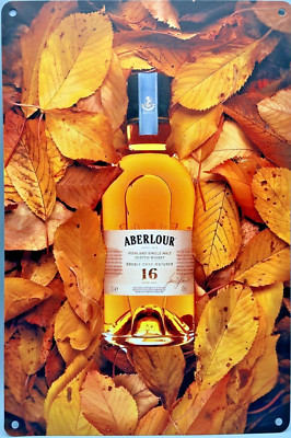 Blechschild-Whisky-16 jähriger Aberlour-schöne Farben-20x30cm-Deko/Bar