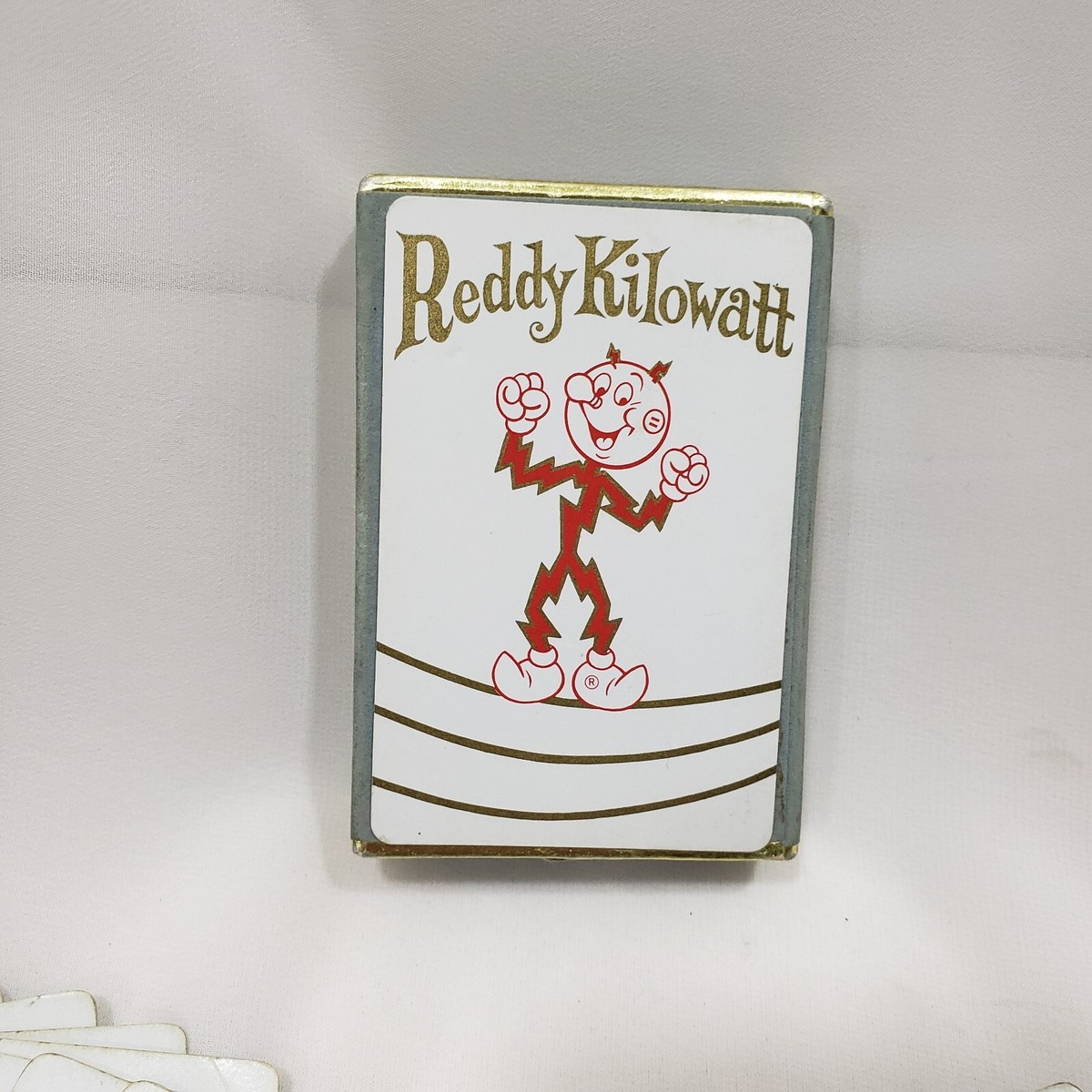 Vtg Reddy Kilowatt Advertising Playing Cards w Original Box 1950s