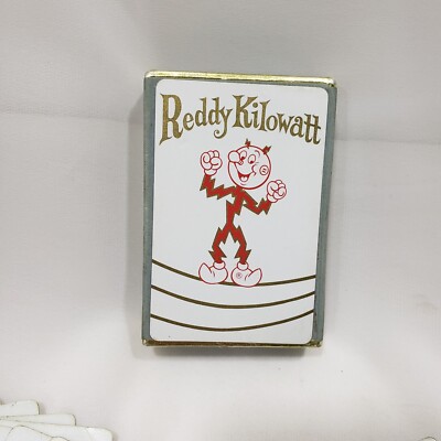 Vtg Reddy Kilowatt Advertising Playing Cards w Original Box 1950s