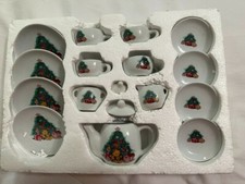 Vintage Childrens Porcelain Christmas Tea Set ABC Distributing. For Kids