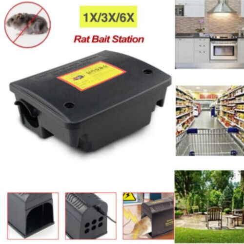 Defence Rat Bait Lockable Station Trap Control Box Rodent Poison Mouse W/ Lock  - Picture 1 of 16