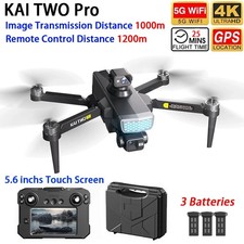 KAI TWO Pro Drone GPS FPV 3-axis Gimbal 4K Camera Obstacle Avoidance 3 Battery