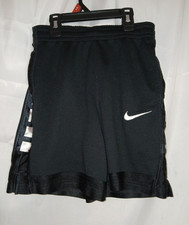 Nike boys Black Mesh Athletic Shorts M Drawstring Elastic Waist Gym Training