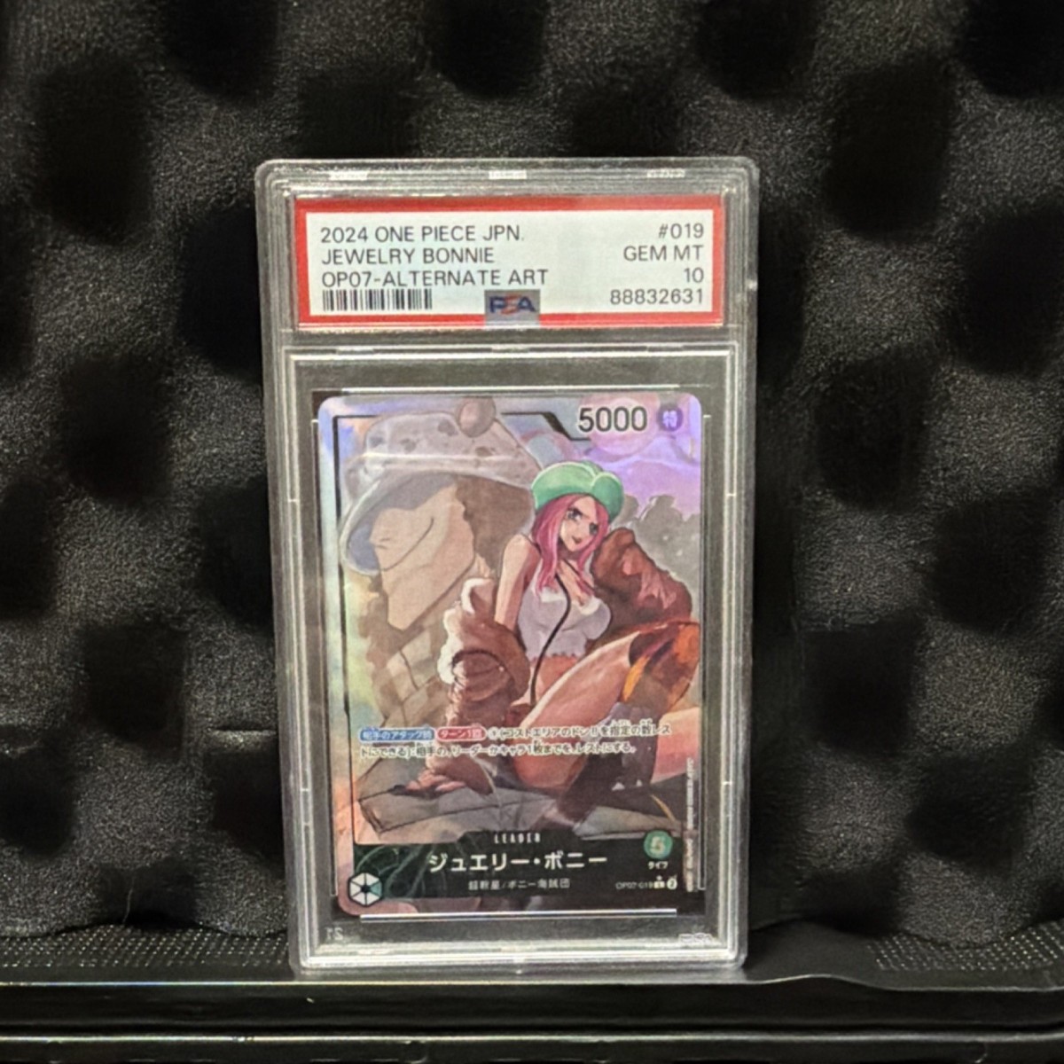 2024 One Piece Jewelry Bonney OP07-019 Alternate Art Leader PSA 10
