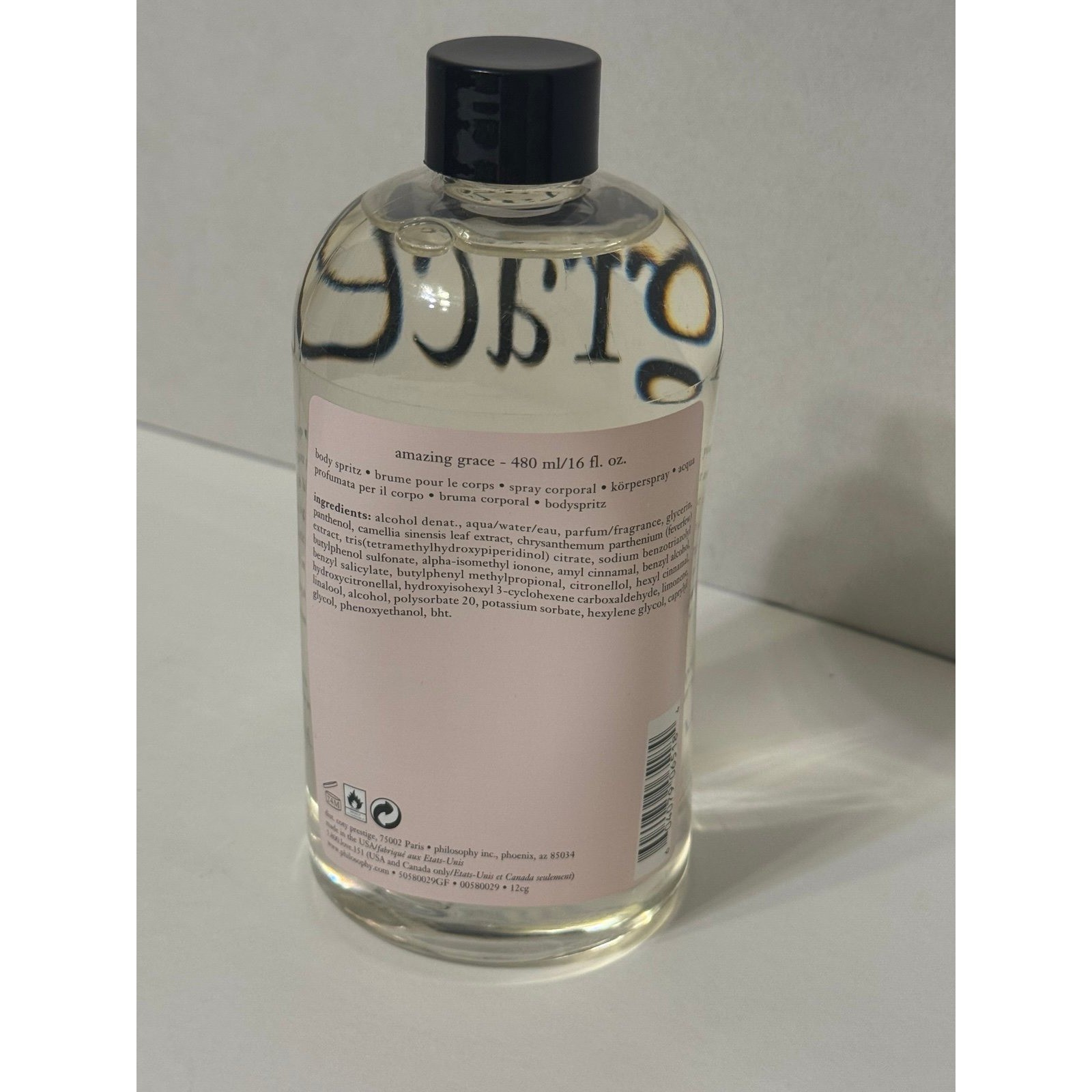 PHILOSOPHY AMAZING GRACE PERFUMED BODY SPRITZ 16 OZ NEW- RARE- NO SPRAYER