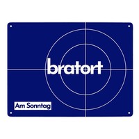 Bratort Metallschild XXL In 28X38 Cm Mit Spruch: Bratort Am Sonntag