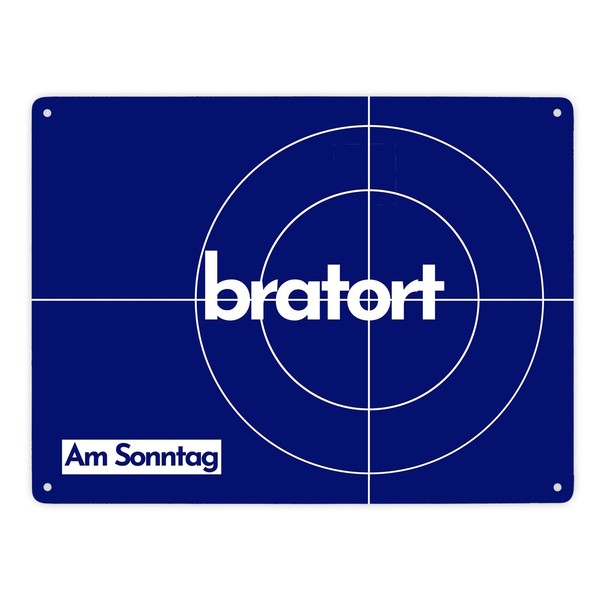 Bratort Metallschild XXL In 28X38 Cm Mit Spruch: Bratort Am Sonntag-image