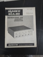 Dynaco SCA-80 Integrated Amplifier Manual D-312