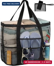 Mesh Beach Bag Vacation Essentials - Large Tote Pool Bag for Women Vacation Esse