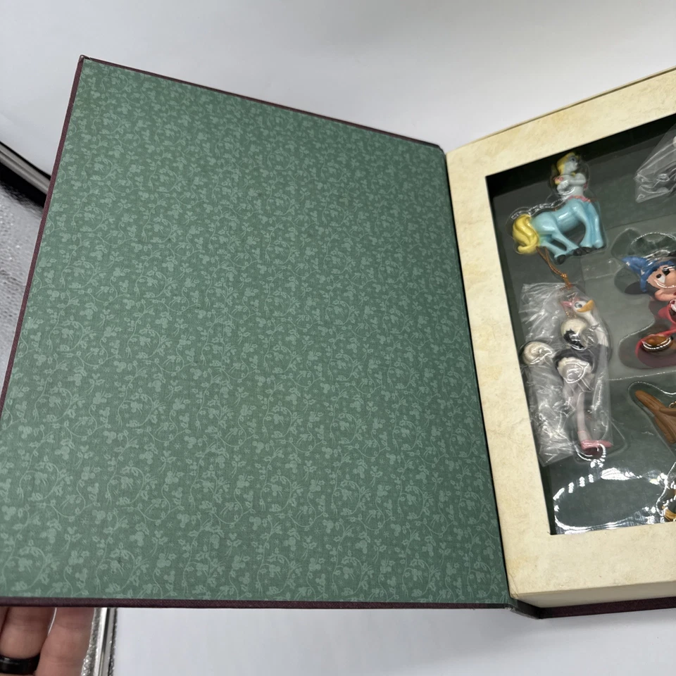 Disney Fantasia Storybook Ornament Set of 7 Complete Christmas Holiday Vtg - Image 4 of 4