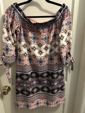 Vince Camuto off the shoulder boho shift dress women’s 6 new without tags