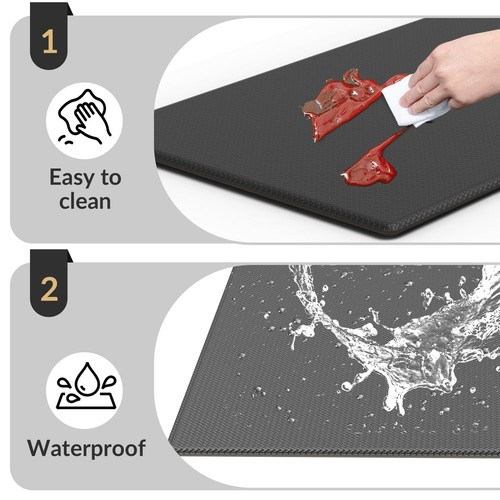 Kitchen Mats for Floor, 2PCS Kitchen Rugs, Cushioned Anti-Fatigue Waterproof ... - 第 5/7 張圖片