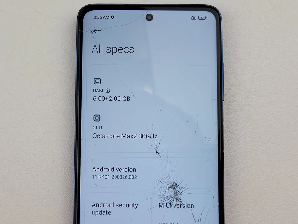 Xiaomi POCO X3 NFC (M2007J20CG) 128GB (GSM Unlocked) Dual SIM - CRACKED - H4146 - Image 4 of 4