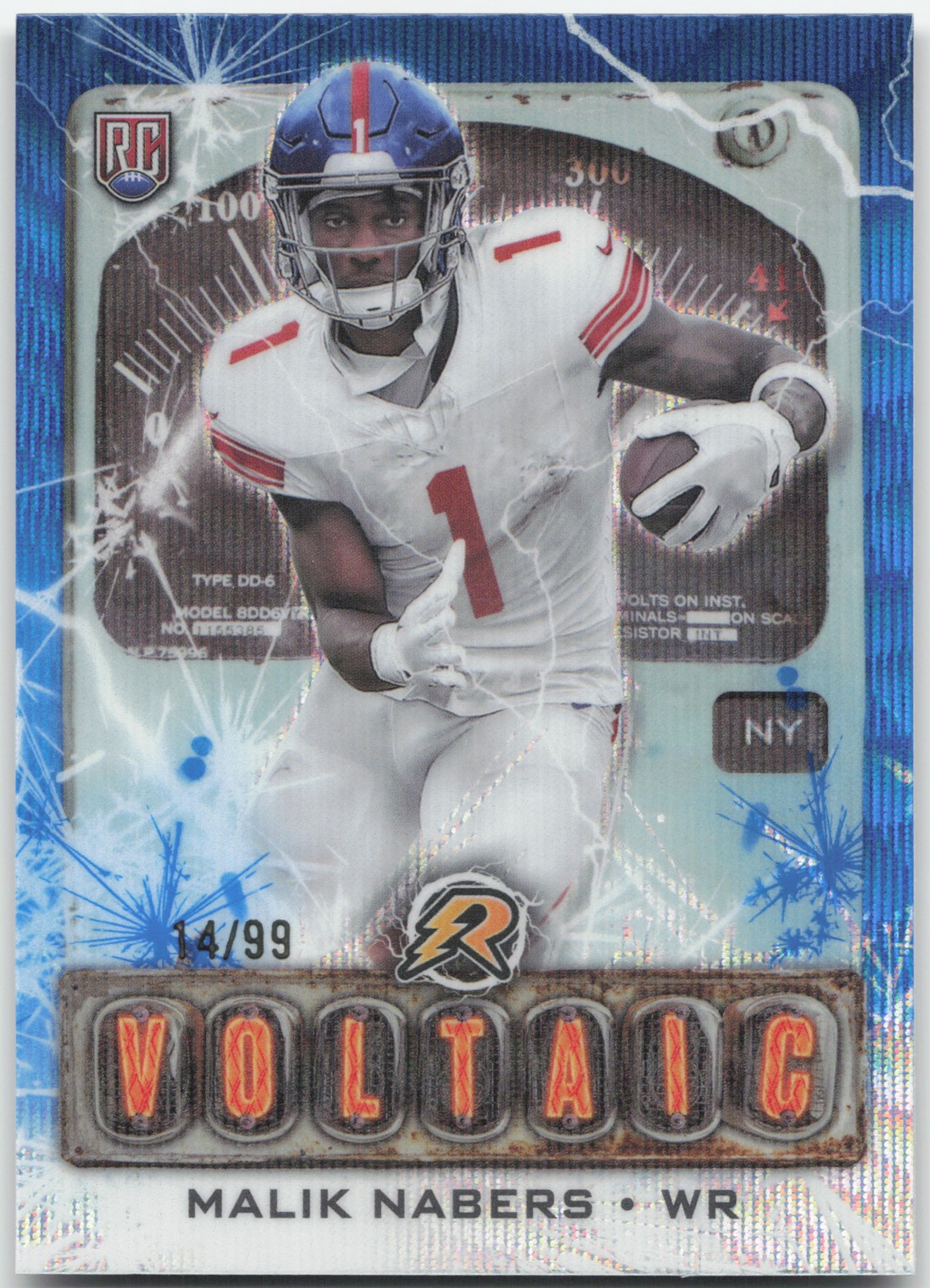 2024 Topps Resurgence #V-6 Malik Nabers Voltaic Blue Surge #/99