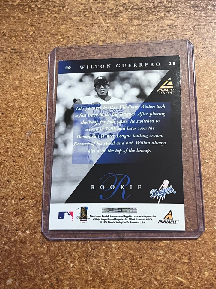 1997 Pinnacle Zenith Baseball # 46 Wilton Guerrero RC - Image 2 of 2
