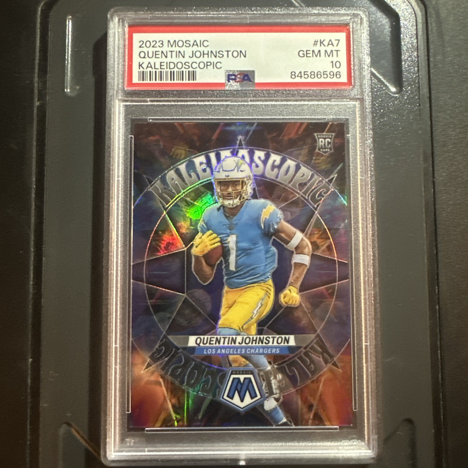 2023 Mosaic Quentin Johnston Kaleidoscope RC PSA GEM MT 10
