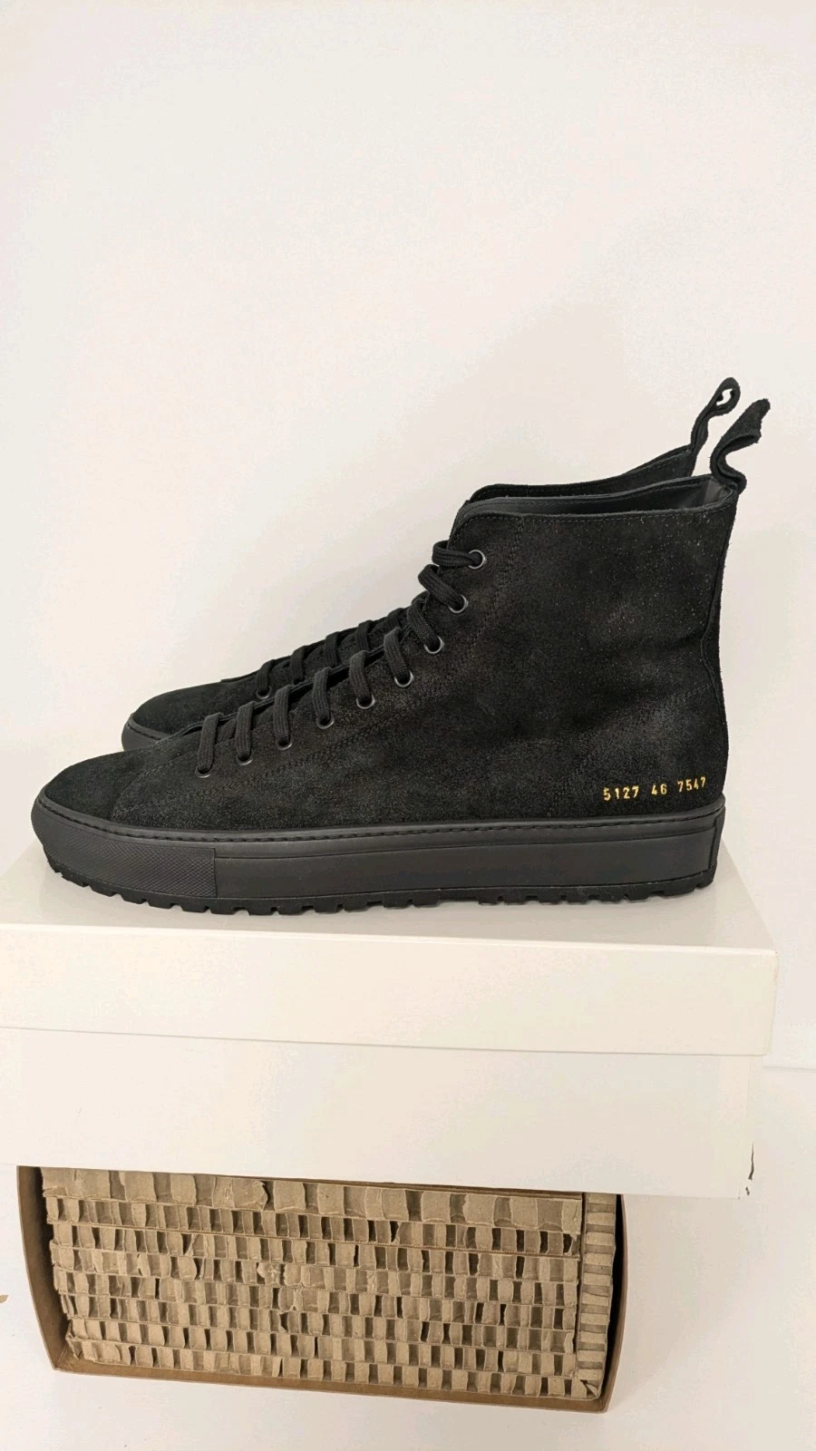 Stivali Common Projects scamosciati cerati neri 46
