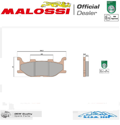 Bremsbeläge Vorne MALOSSI MHR Synt Yamaha XVS Drag Star 250 2001-2004