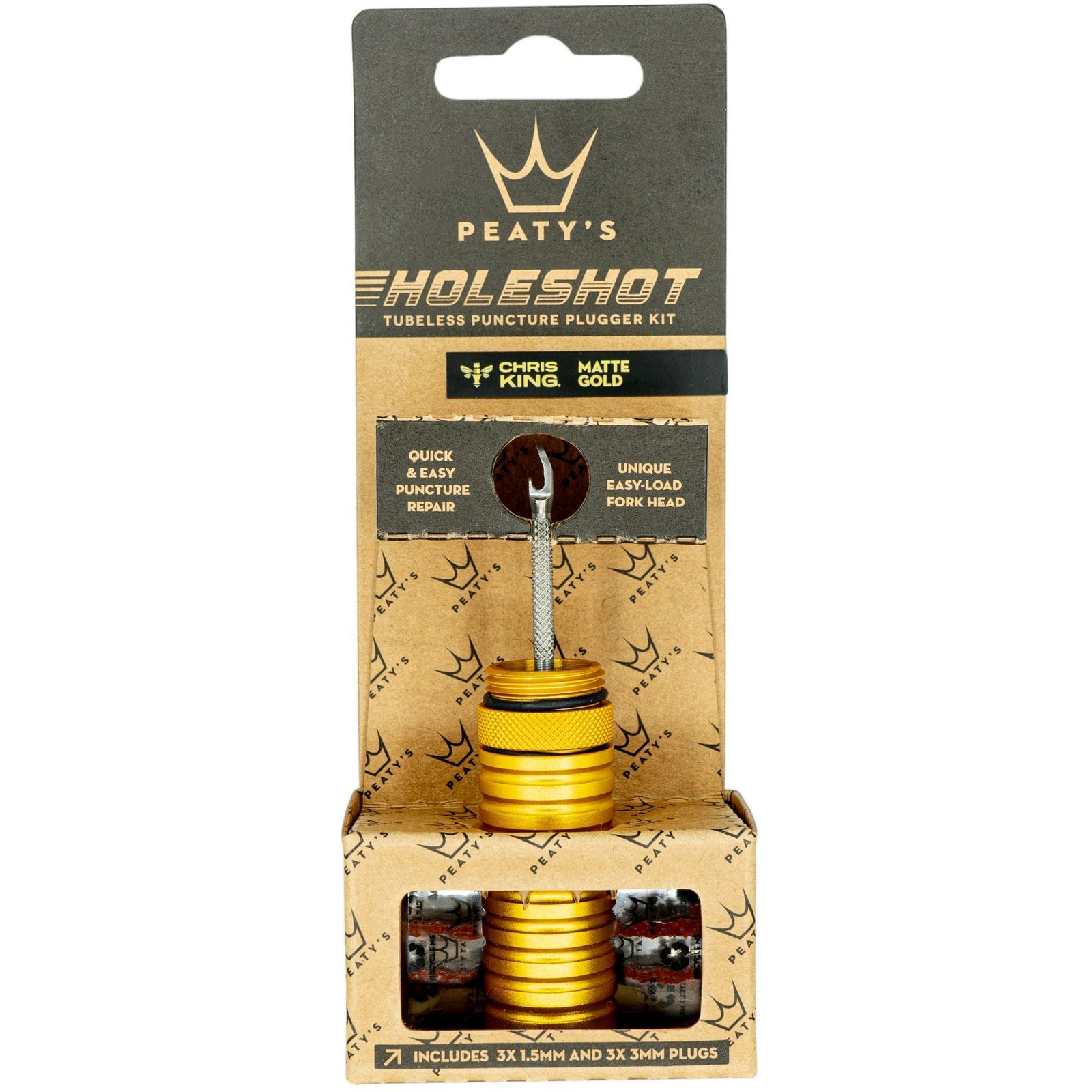 Peatys Holeshot Tubeless Puncture Plugger Kit Gold 7290₽