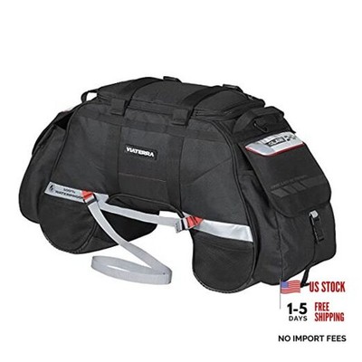 100% Waterproof Claw Motorcycle Tail Bag (72L, Black) I Roll top Construction