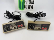 x2 Original Nintendo NES Official Game Controller OEM Authentic NES-004 Tested